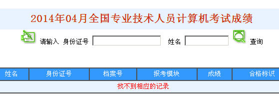 2014年4月广州市职称计算机考试成绩查询入口