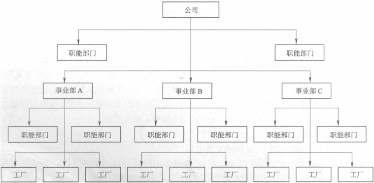 事业部制组织结构形式图